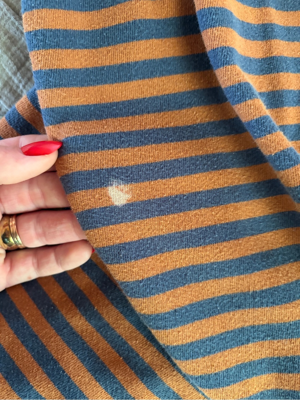 We The Free Orange and Blue Striped Crewneck Sweater - Picture 4 of 4
